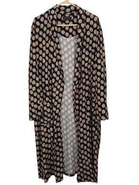 Urban Outfitters Zayn Printed Satin Long Duster Medallion Boho Kimono Jacket XL